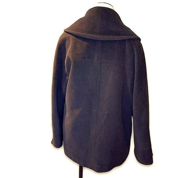 𝅺Hilary Radley Brown Angora Wool Coat Sz 8 Classic Neutral Lined Jacket - Picture 4 of 13